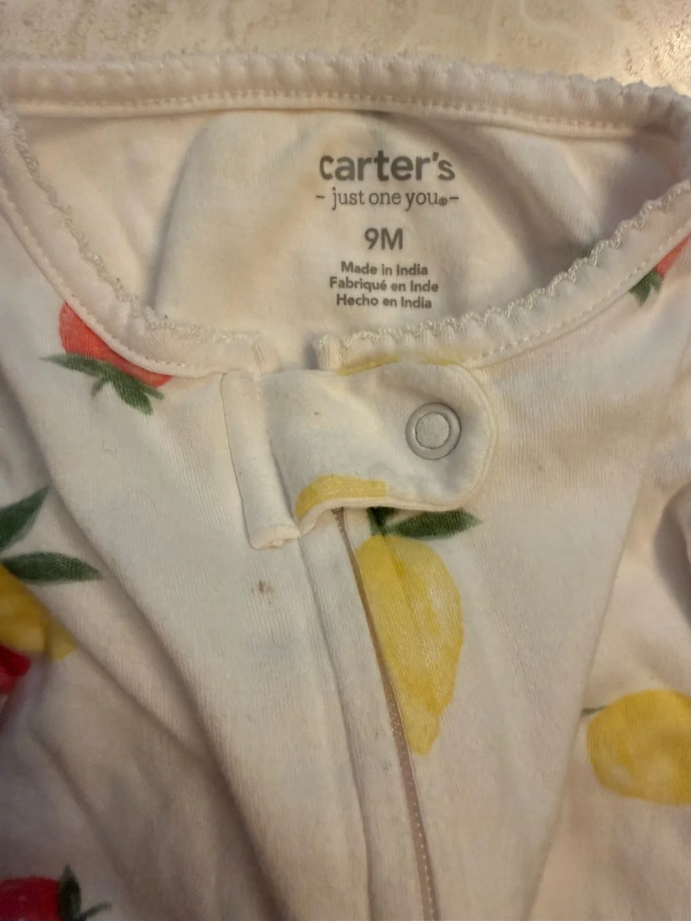 Bundle of 6 Baby Girl Cotton 2-Way Zip Sleep & Play Pajamas